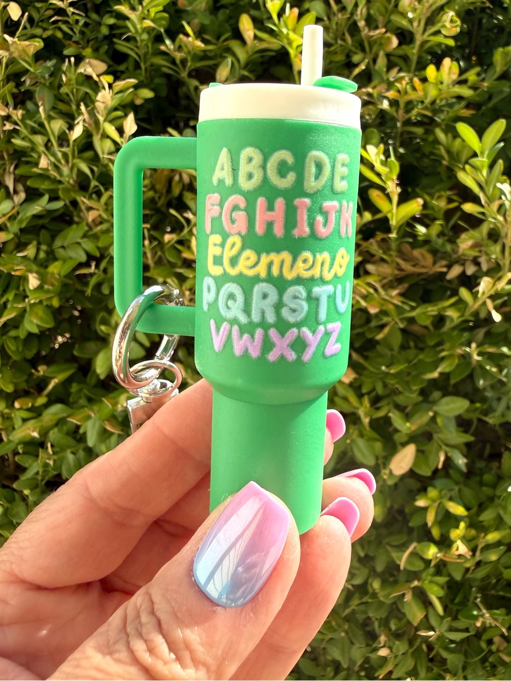 Keychain lip balm holder Stanley-inspired water bottle replica gift idea